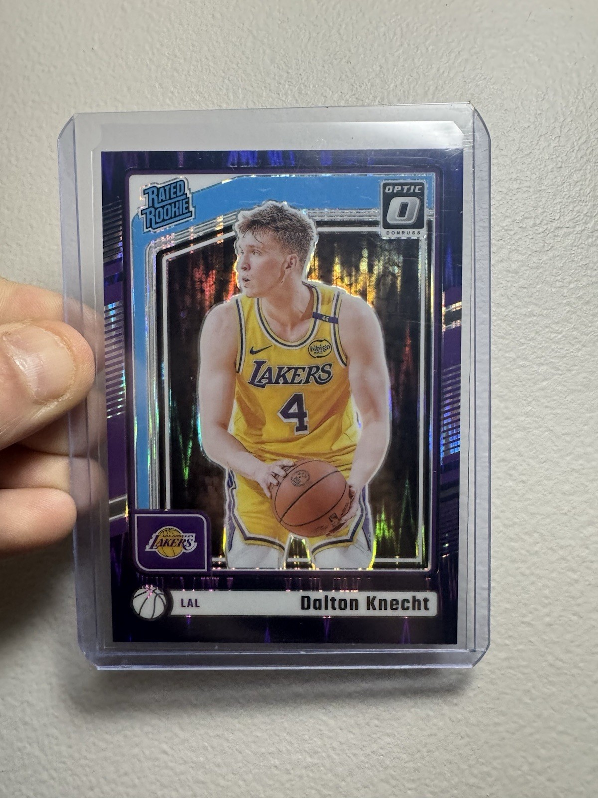 2024-25 Donruss Optic #256 Dalton Knecht Purple Shock