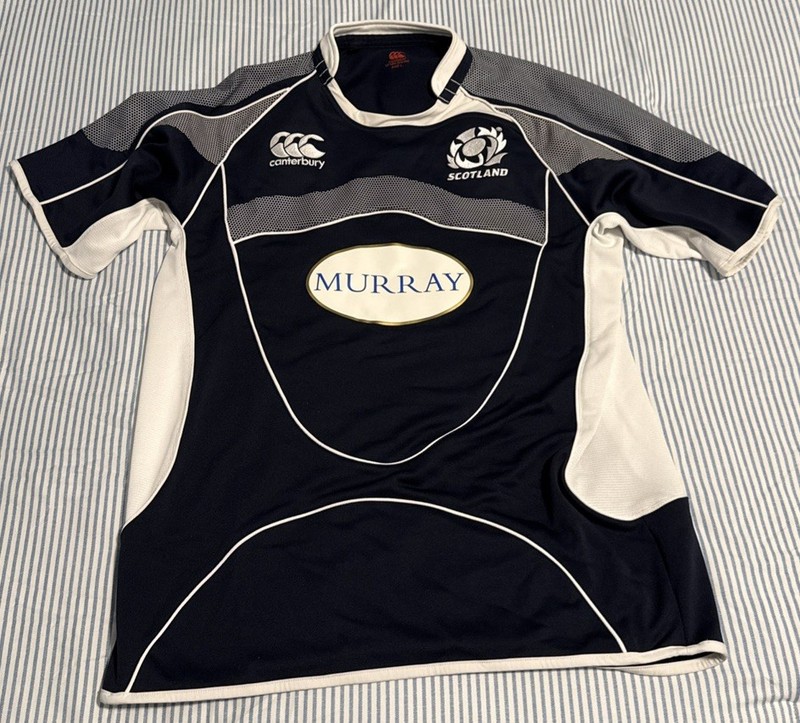 SCOTLAND VINTAGE RUGBY SHIRT 2008 RUGBY SHIRT SCOTLAND BLUE L CANTERBURY
