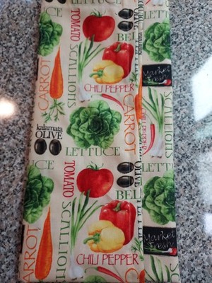 tea towel set of two Garden Vegetables 17 X 27 Inches cotton