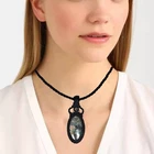Gemstone Handmade Jewelry Ocean Jasper Macrame Thread 20-36''Ad Necklace Ethnic