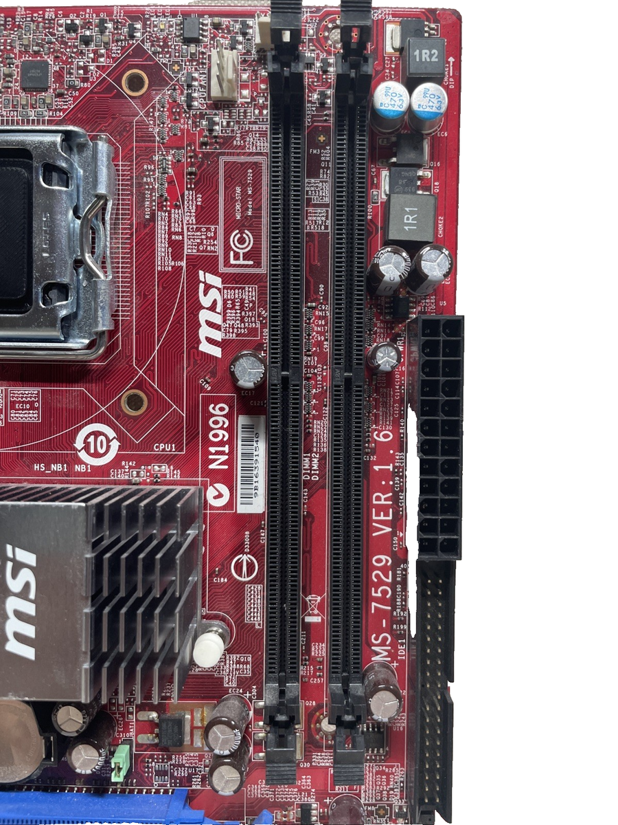 MSI Motherboard MS-7529 VER:1.6 G31TM-P35 SOCKEL LGA775 DDR2 PCIe