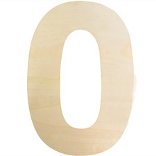Unfinished Wooden Letters 12 Inch O, Large Wood Letters for Wall Decor DIY