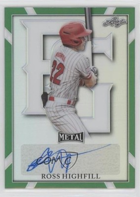 2021 Leaf Perfect Game All-American Classic Metal 8/10 Ross Highfill Auto 09an