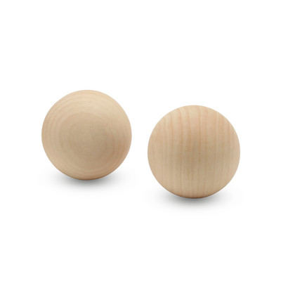 Wooden Balls 2-1/2 inch Unfinished, Round Birch Balls for Crafts | Woodpeckers