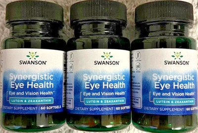 Synergistic Eye Health Lutein and Zeaxanthin 22 mg 3 X 60 Softgels Exp. 04/2026