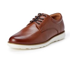 AEMN14342F25 AMAZON Essentials Men's Casual Derby Dress Shoes Tan Size 9.5