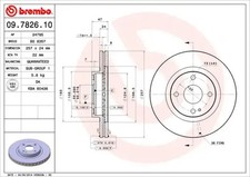 2x Bremsscheibe innenbelüftet 09.7826.10 BREMBO für MAZDA 323 S VI 323 F VI