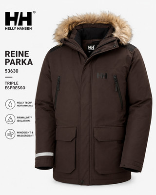 Helly Hansen Reine Parka 53630 Winterjacke Herren Triple Espresso Neu