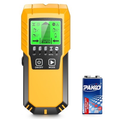 Stud Finder Wall Scanner Detector - 5 in 1 Electronic Wood Metal Black