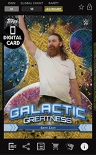 DIGITAL WWE SLAM 50cc SAMI ZAYN GALATIC GREATNESS COSMIC CHROME 25 LEGENDARY 
