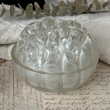 Vintage Clear Glass Flower Frog 19 Hole Domed Floral Arranger Vase Insert