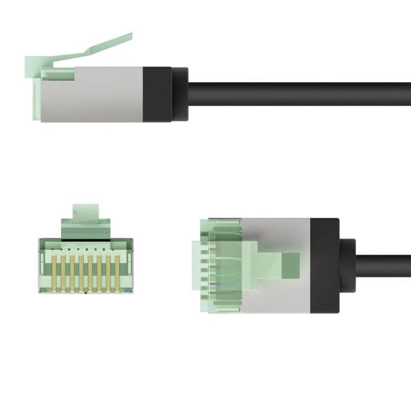 Patchcord cat.8.1-0200 U/FTP SLIM LSZH-TPE noir/2m/74354
