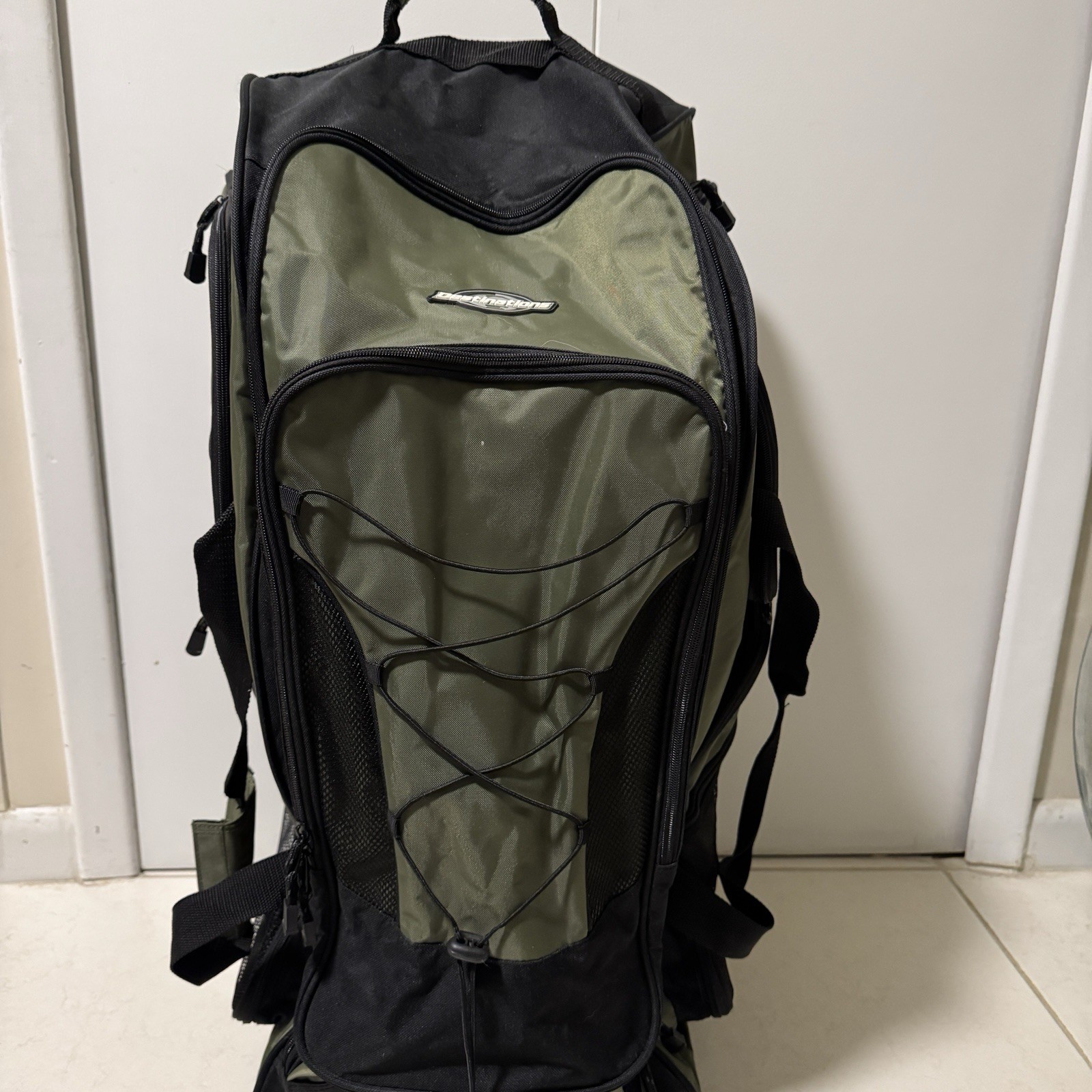Wheeled Travel Green Black Large