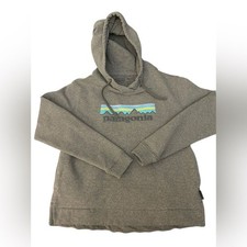 Patagonia Uprisal P-6 Logo Sweatshirt Hoodie Gray Women's XS
