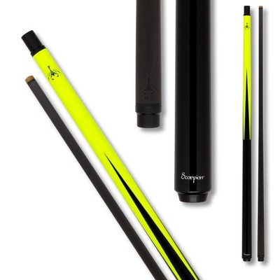 Scorpion SCO125 Yellow Sneaky Pete Cue with Carbon Fiber Shaft Billiard Stick