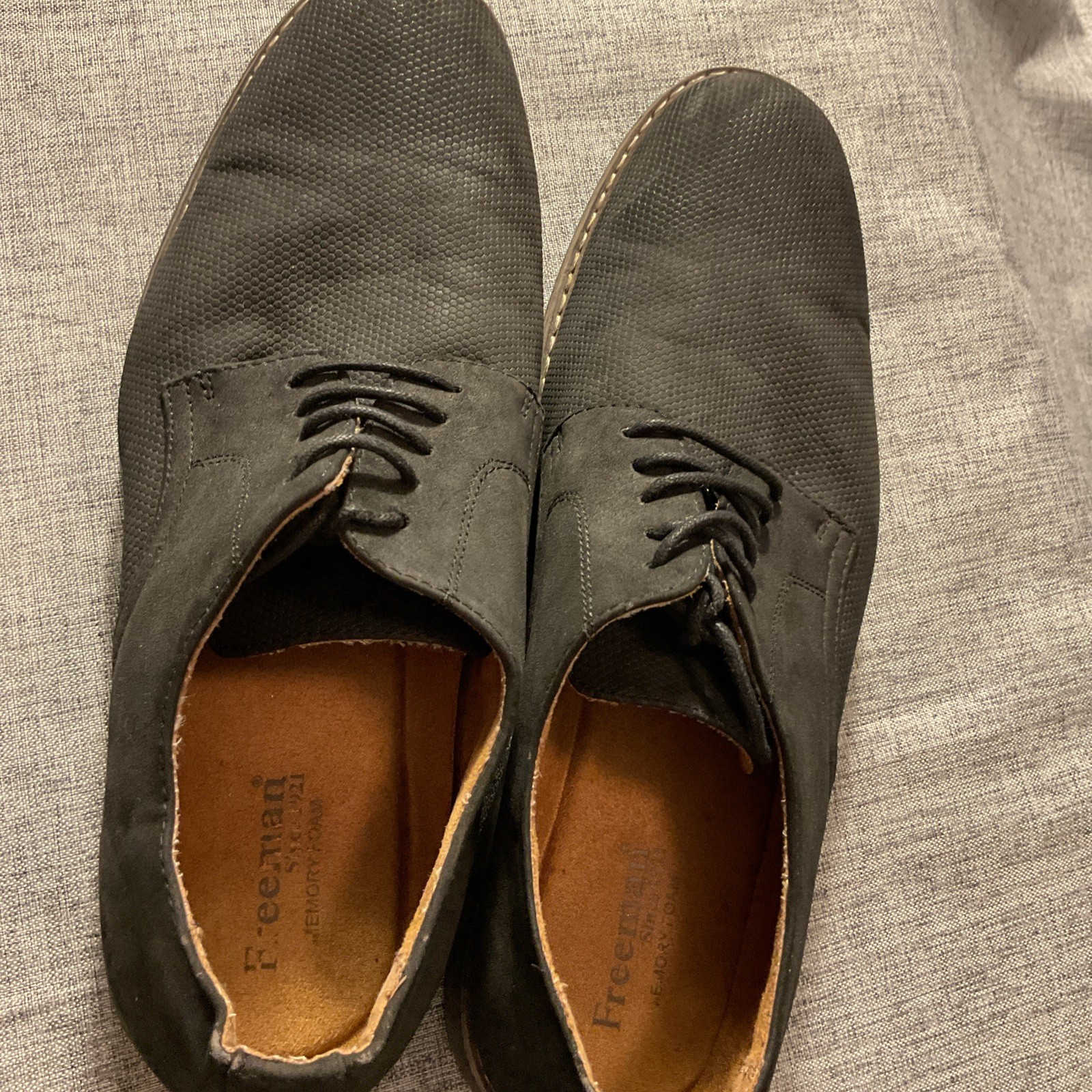 SAOLA Scarpe eleganti uomo Freeman Milton nere taglia 10 M soletta memory foam usate