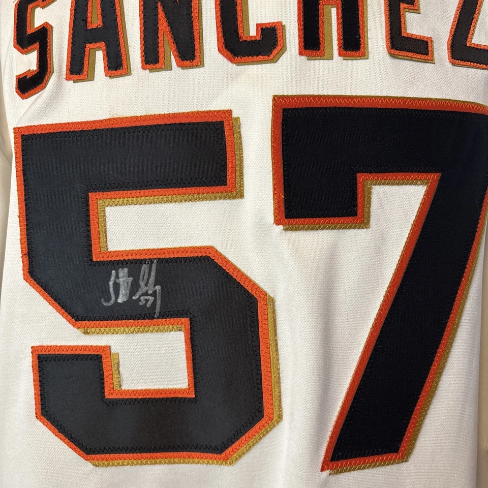 NWT San Francisco Giants Jonathan Sanchez Autographed Jersey NO HITTER - Image 2 of 4