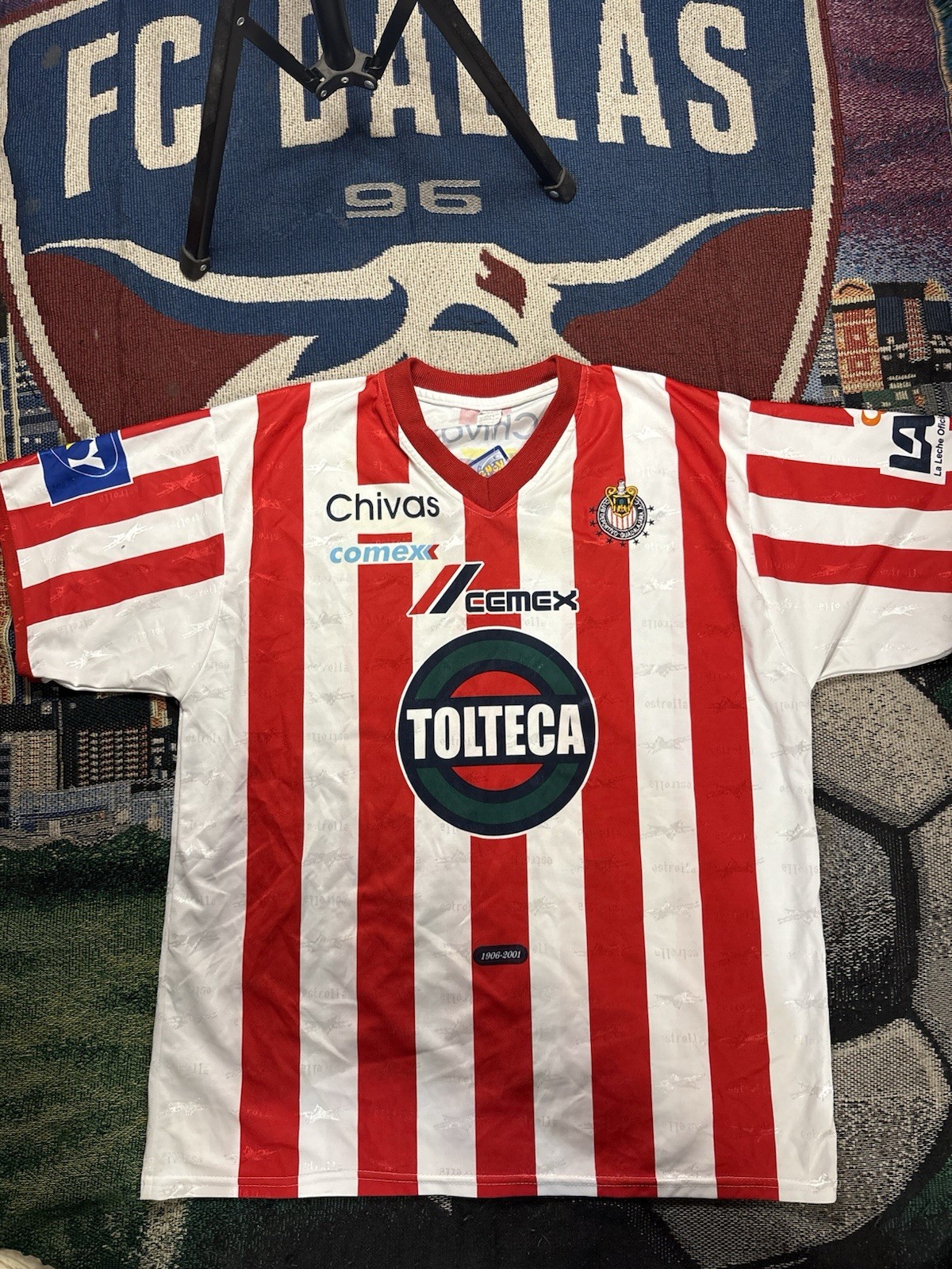 Vintage 2001-2002 Chivas de Guadalajara Mexico Futbol Soccer Jersey Size XL