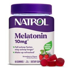 Natrol Melatonin 10 mg Strawberry Gummies 60 Count Sleep Support Supplements