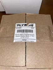 Plymor Black Polished Acrylic Square Display Block, 1" H x 5" W x 5" D