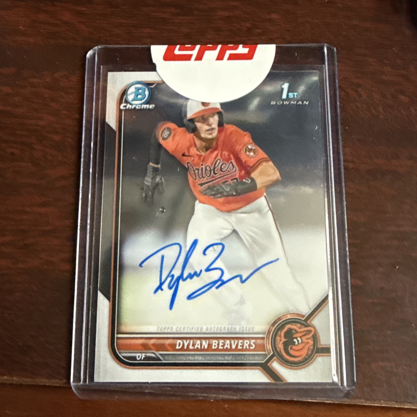 2022 Bowman Draft Dylan Beavers Chrome Auto 1st #CDA-DB Orioles