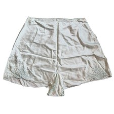 Vintage 1930s tap pants Mint Green lace trim button side 27 waist Floral