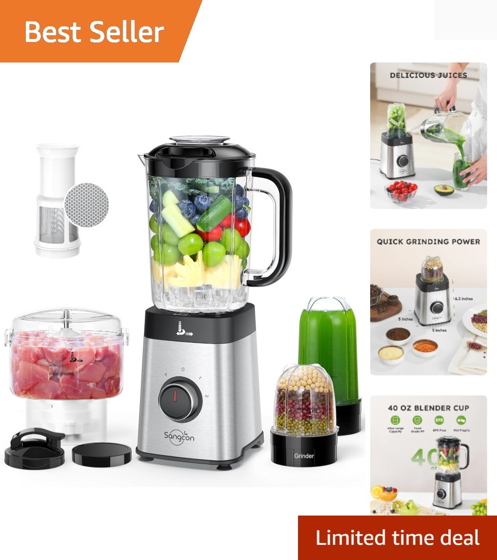 Sleek 350w Blender & Food Processor Combo - Ideal for Smooth