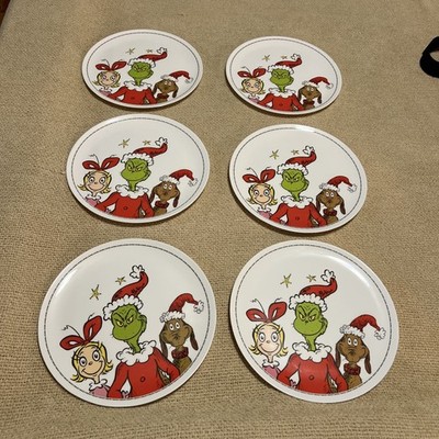 Set of 6 BIOWORLD SLEIGH BELL Bistro Dr Seuss The Grinch 10  Free Ship