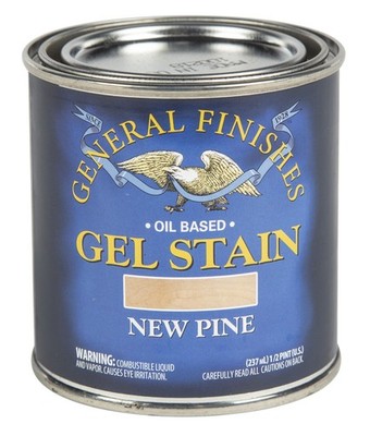 General Finishes Oil Base Gel Stain, 1/2 Pint, New Pine 1 Half-Pint, 