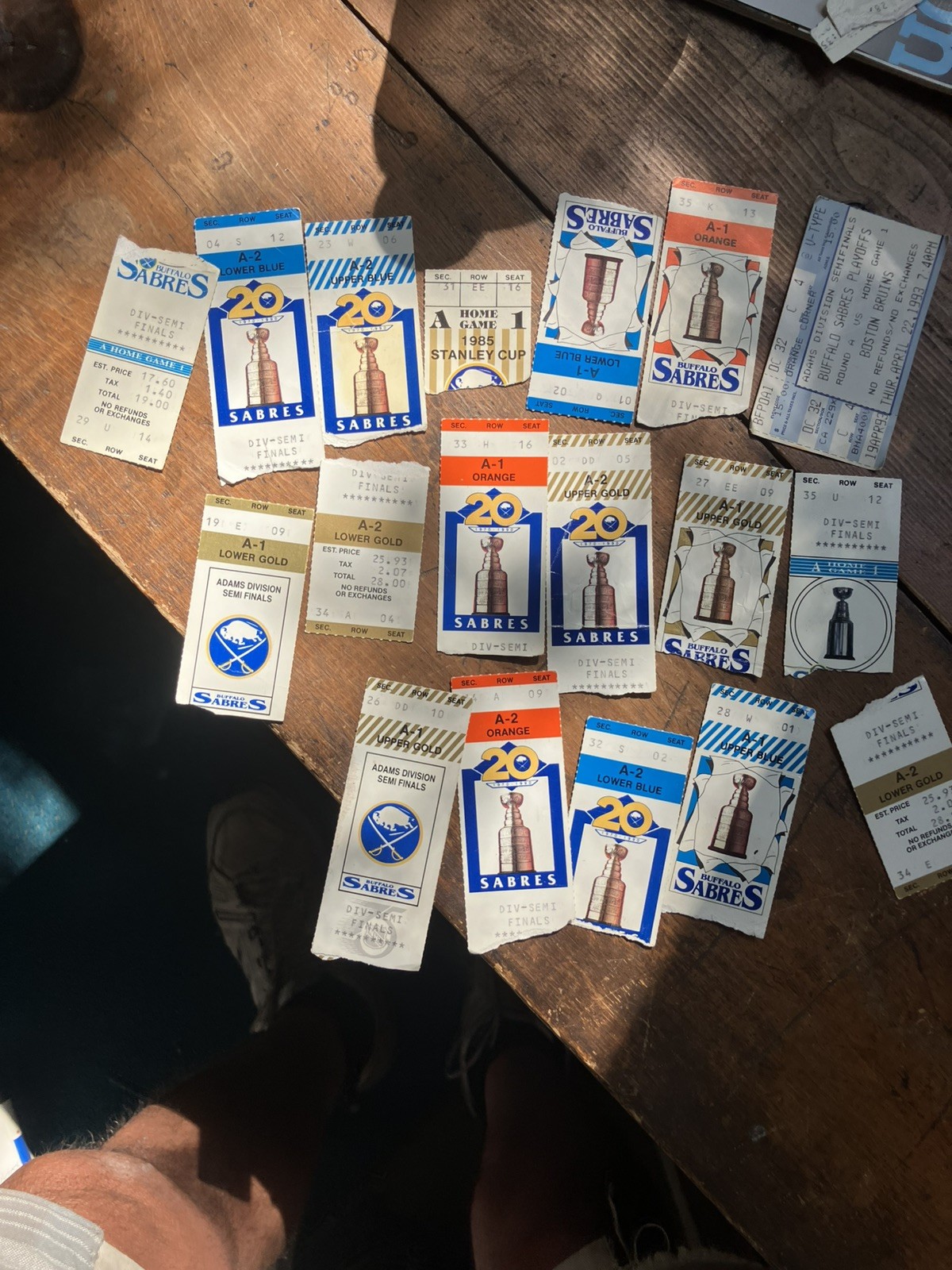 Buffalo Sabre ticket stubs...1980-1995 PLAYOFFS...10$ per ticket!