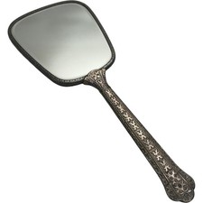 Vintage Hand Mirror Ornate Design Decorative Vanity Collectable Grooming