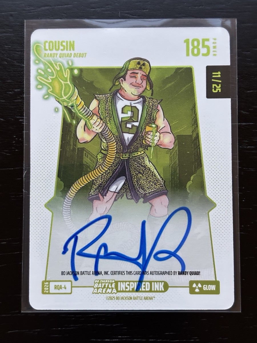 2026 Bo Jackson Battle Arena COUSIN Randy Quaid Debut - Glow Auto /25