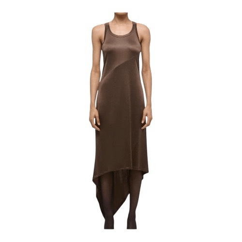 HELMUT LANG JERSEY SCARF HEM TANK DRESS size S NWT