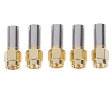 5pcs SMA Male Plug RF Coaxial Connector Crimp For RG58 RG142 RG400 LMR19HFUK`uk