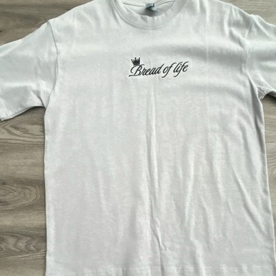Bread of Life White Men's Graphic Cotton Crew Neck Short Sleeve T-Shirt