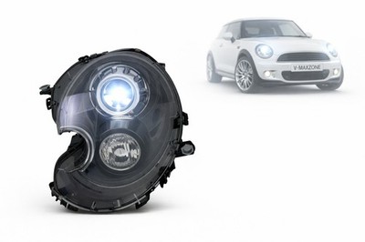 Left Headlight for Mini Clubman Convertible Coupe Roadster VP1385L Black LHD