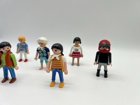 Vintage Geobra Playmobil Figures Lot Of 7 Mixed Sets
