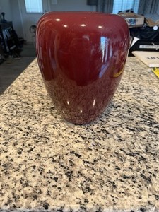 Vintage Chinese Red Oxblood Porcelain Vase