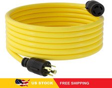 25 Feet NEMA L14-30P/L14-30R Generator Extension Cords,4 Prong Heavy Duty,30 Amp