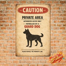 German Shepherd Vintage Aluminum Tin Metal Signs Retro for Restroom