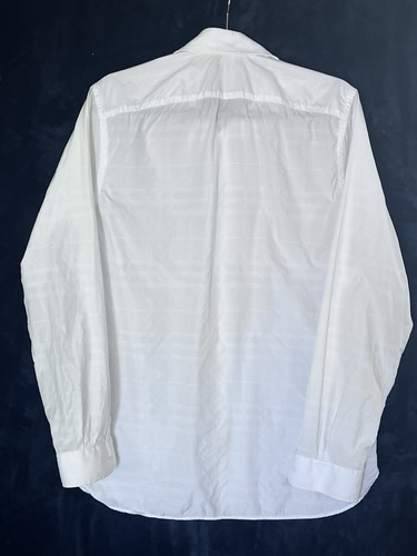 Burberry London Men’s Dress Shirt 16 32/33 White Tailored Fit Long Sleeve Button - Picture 10 of 10