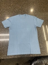 True Classic Indigo Large Men's T-Shirt Short Sleeve, Crew Neck Basic Tee Shirt