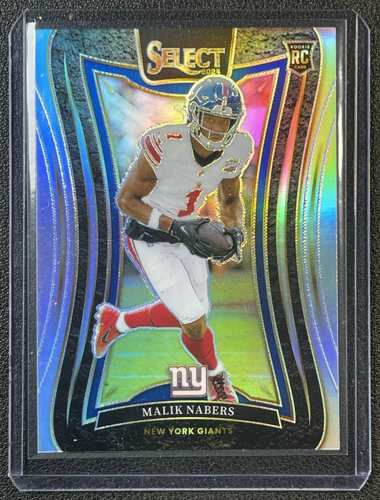 MALIK NABERS 2024 PANINI SELECT #381 ROOKIE SUITE SILVER PRIZM RC GIANTS