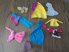 Assorted Vintage Barbie Doll Clothes 12 pcs leggings tops, skirt, coverups