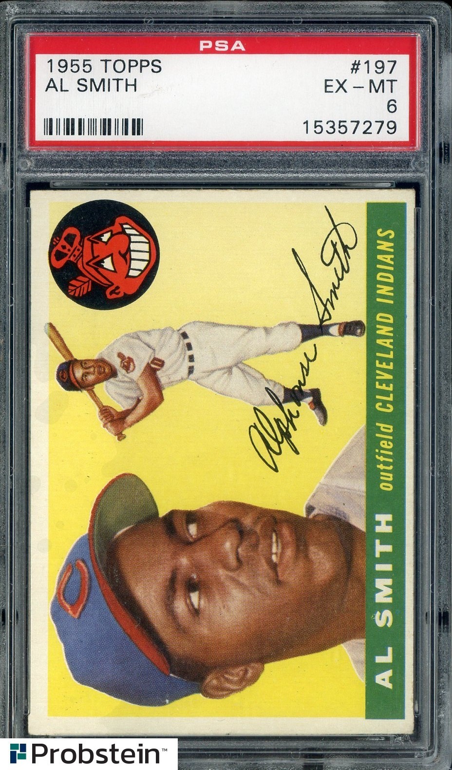 1955 Topps #197 Al Smith Cleveland Indians PSA 6 EX-MT