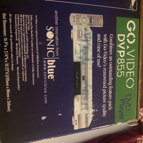 Go Video DVP855 Dolby Dvd Digital Player Sonic Blue With Remote New Sealed - Picture 4 of 8