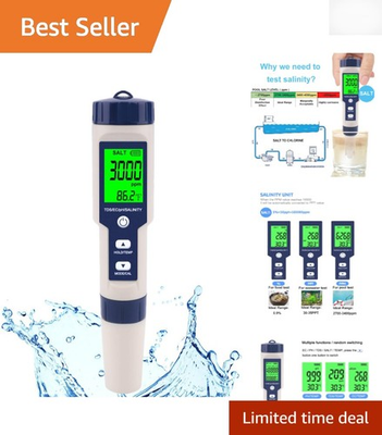 #ad Precision 5 in 1 Digital Water Quality Tester for Pools Aquariums amp; Hot Tubs $86.99