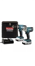 Makita 18V Li-ion Combi Drill & Impact Driver Combo Kit incl 2 Batteries! *NEW*