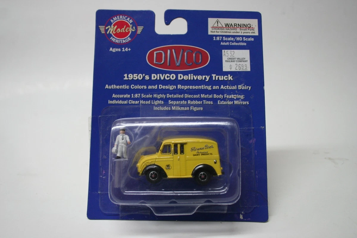 Modellino Camion Latte Divco 1:43 American Heritage Models – Anni '50, Pressofuso, Bianco/nero, Nuovo In Scatola