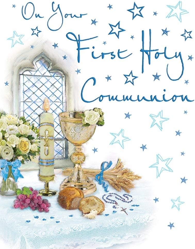 Male First Holy Communion Card. 19x13cm